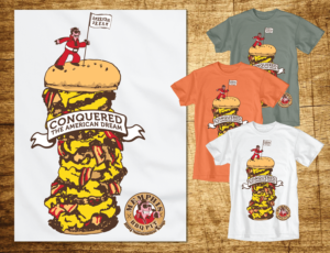 American Dream Burger Contest Winner Designer T-Shirt | T-shirt Design by CoffeeBreak88