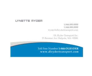 Business Card Design by dyvynequeen for DL Ryder Transport, Inc. | Design: #7318092
