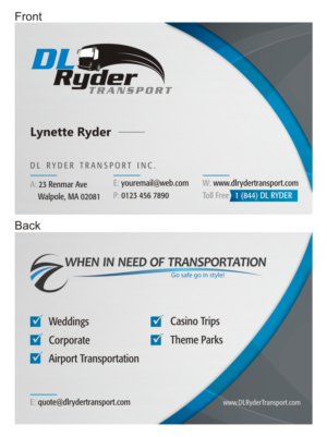 Business Card Design by Design-Er. for DL Ryder Transport, Inc. | Design: #7527900
