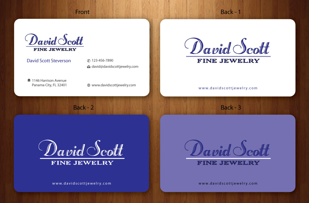 Business Card Design by Sbss for David Scott Fine Jewelry | Design #1834459