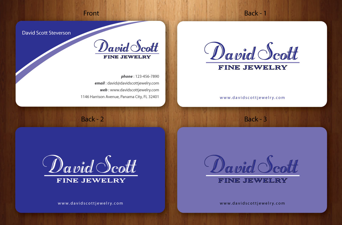 Business Card Design by Sbss for David Scott Fine Jewelry | Design #1834462