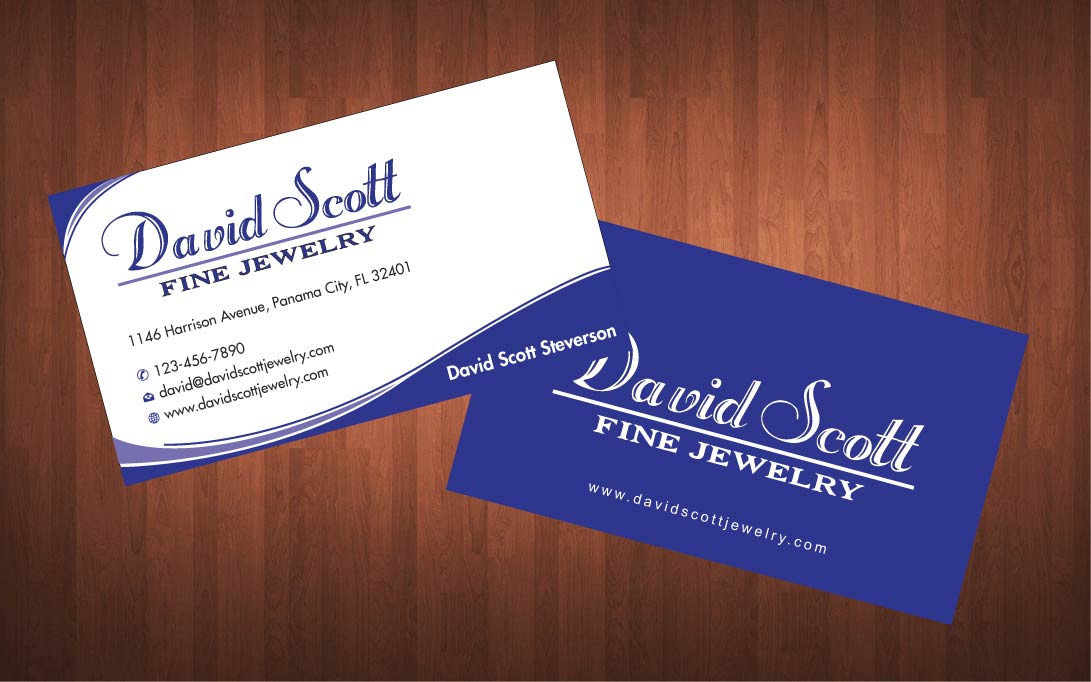 Business Card Design by Sbss for David Scott Fine Jewelry | Design #1834676