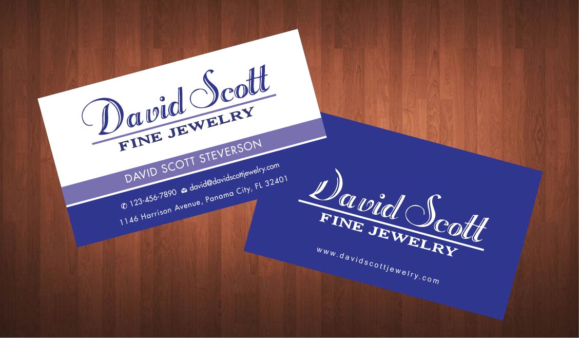 Business Card Design by Sbss for David Scott Fine Jewelry | Design #1834694