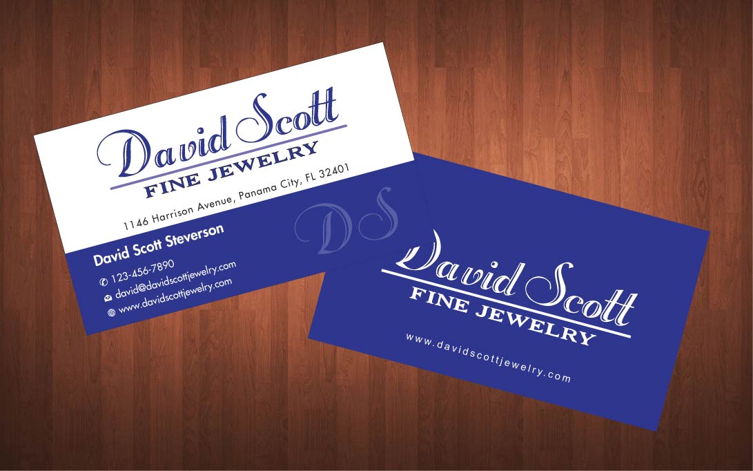 Business Card Design by Sbss for David Scott Fine Jewelry | Design #1834853