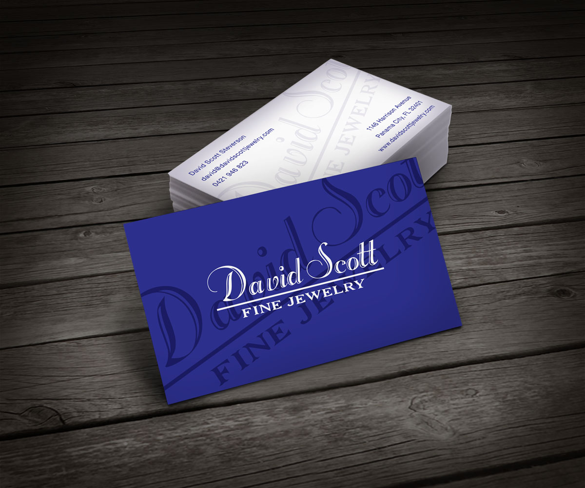 Business Card Design by amy claire thompson for David Scott Fine Jewelry | Design #1832277