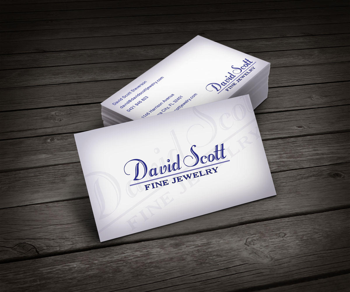 Visitenkarten-Design von amy claire thompson für David Scott Fine Jewelry | Design #1832302