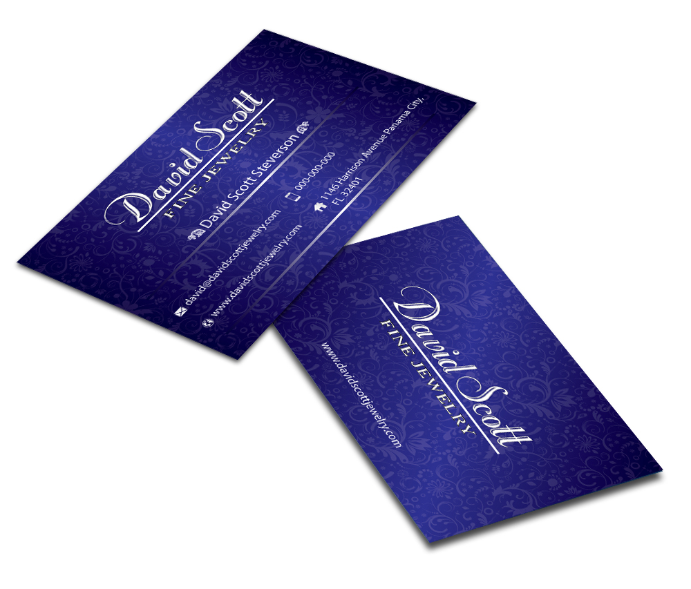 Visitenkarten-Design von Sarmishtha Chattopadhyay_loginchange für David Scott Fine Jewelry | Design #1828927