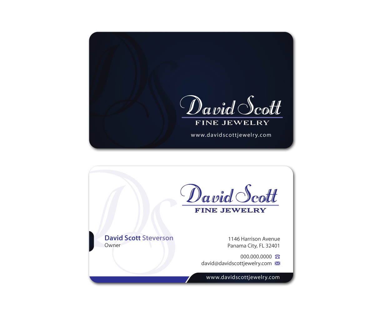 Business Card Design by MDesign for David Scott Fine Jewelry | Design #1896836