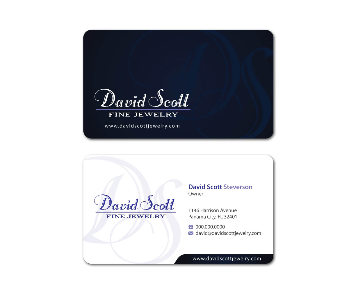 Business Card Design by MDesign for David Scott Fine Jewelry | Design #1896840
