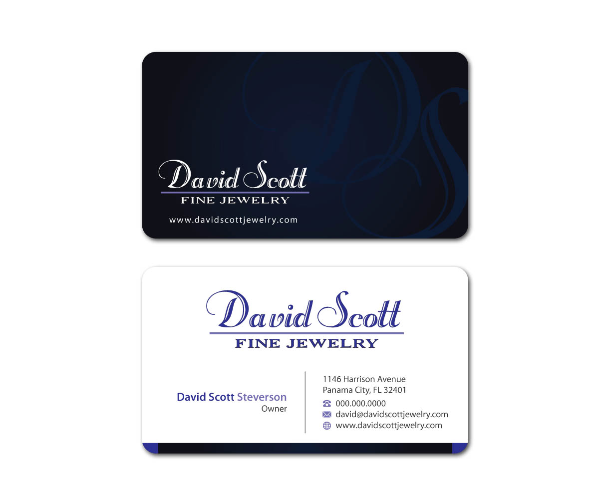 Business Card Design by MDesign for David Scott Fine Jewelry | Design #1896913