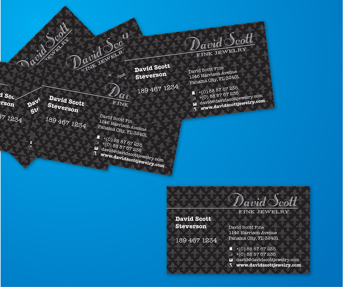 Business Card Design by Edison for David Scott Fine Jewelry | Design #1841685