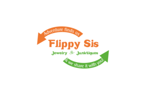 Flippy Sis     Jewelry & Junktiques    Adventure finds us & we share it with you! | Logo Design by GeorgeLogoDesign