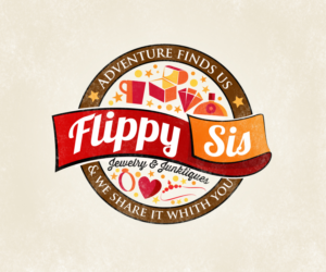 Flippy Sis     Jewelry & Junktiques    Adventure finds us & we share it with you! | Logo Design by olvanita