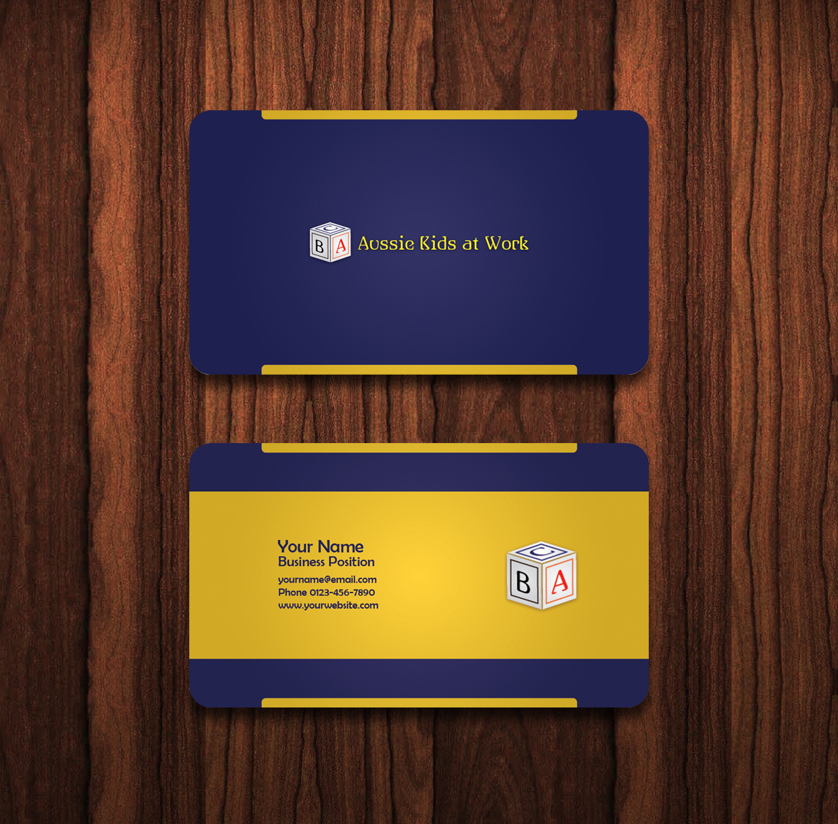 Visitenkarten-Design von TS Designs für Aussie Kids at Work | Design #1869667