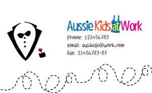 Diseño de Tarjeta de Presentación por SarahQ para Aussie Kids at Work | Diseño: #1858060