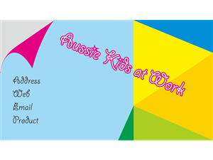 Business Card Design by masdion for Aussie Kids at Work | Design: #1844400