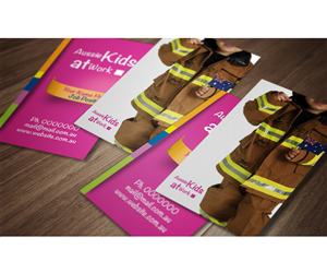 Business Card Design by JMFA for Aussie Kids at Work | Design: #1924053