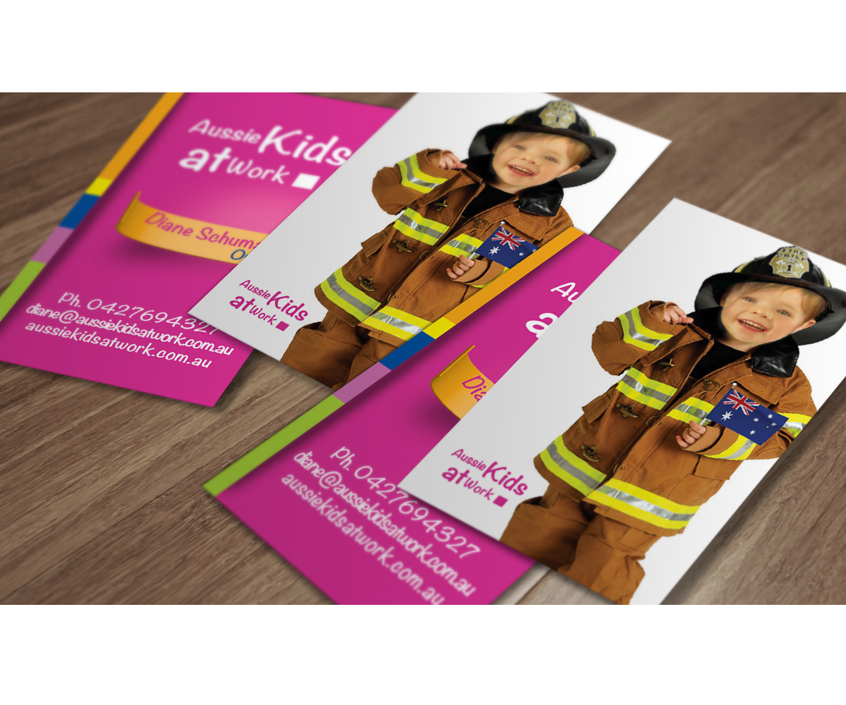 Visitenkarten-Design von JMFA für Aussie Kids at Work | Design #1953813