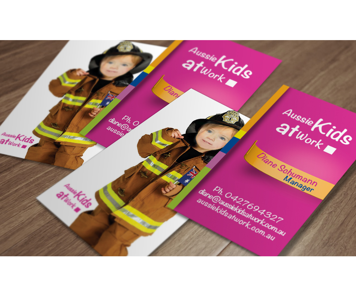 Visitenkarten-Design von JMFA für Aussie Kids at Work | Design #1958832