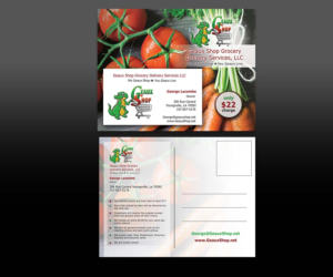 Postkarten-Design von radleon für Geaux Shop Grocery Delivery Services LLC  | Design: #7215191