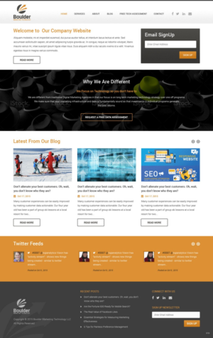Wordpress Design by pb for Boulder Marketing Technology | Design: #7584243
