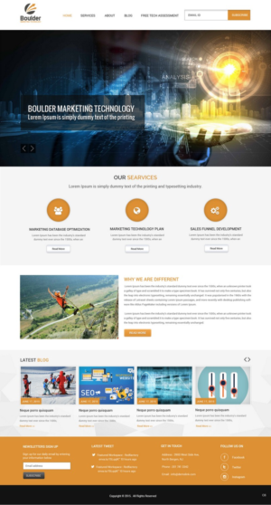 Wordpress Design by pb for Boulder Marketing Technology | Design: #7584254
