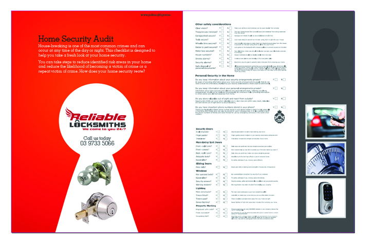 Diseño de Flyer por Creativedesigns para reliable locksmiths | Diseño #1858622