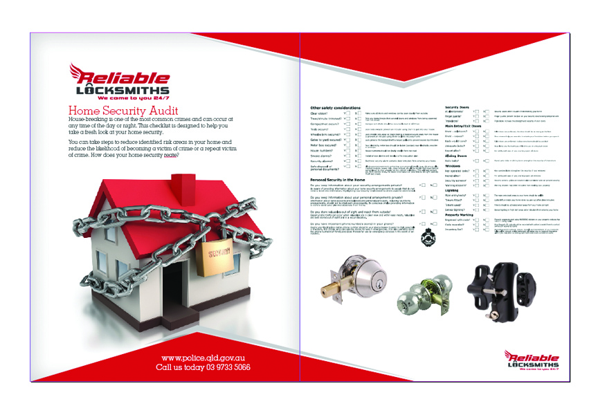 Diseño de Flyer por Creativedesigns para reliable locksmiths | Diseño #1864191