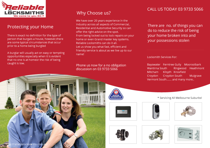 Diseño de Flyer por roopaljain para reliable locksmiths | Diseño #1833286