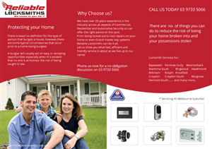 Diseño de Flyer por roopaljain para reliable locksmiths | Diseño: #1833286