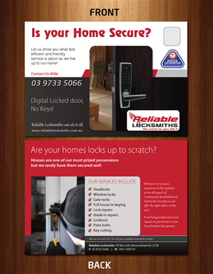 Flyer-Design von Sbss für reliable locksmiths | Design: #1837661