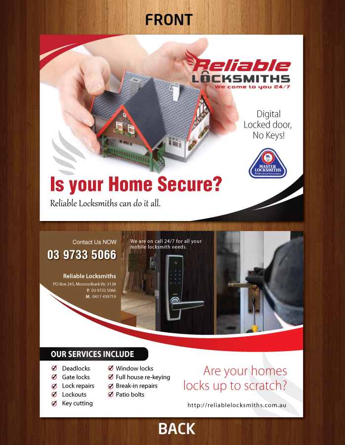 Diseño de Flyer por Sbss para reliable locksmiths | Diseño #1837690