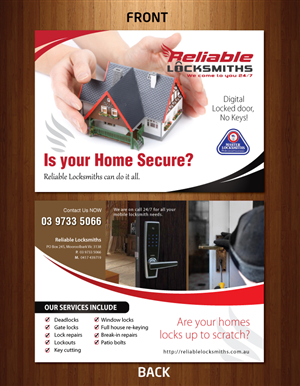 Flyer-Design von Sbss für reliable locksmiths | Design: #1837690