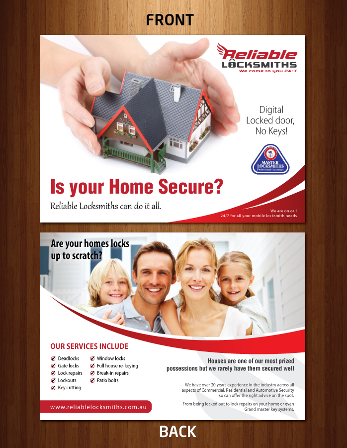 Diseño de Flyer por Sbss para reliable locksmiths | Diseño #1837698