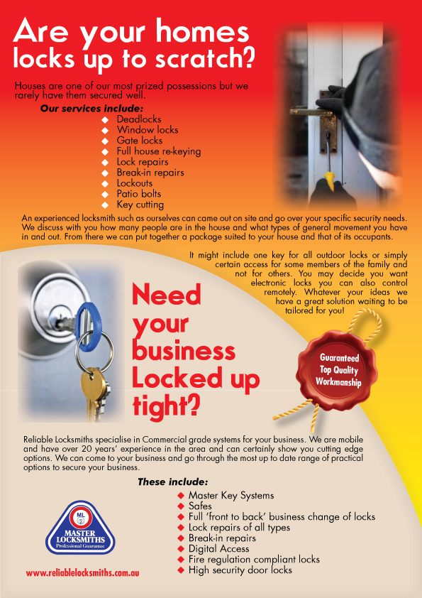 Flyer Design by Impressive Solutions for reliable locksmiths | Design #1843728