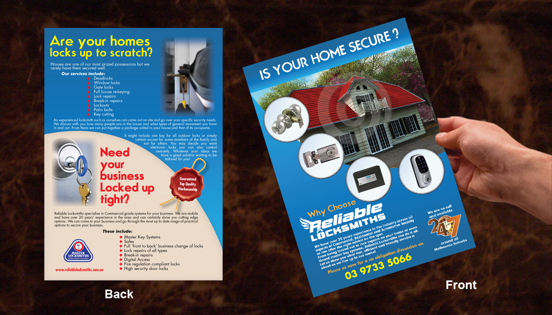 Flyer Design by Impressive Solutions for reliable locksmiths | Design #1843729