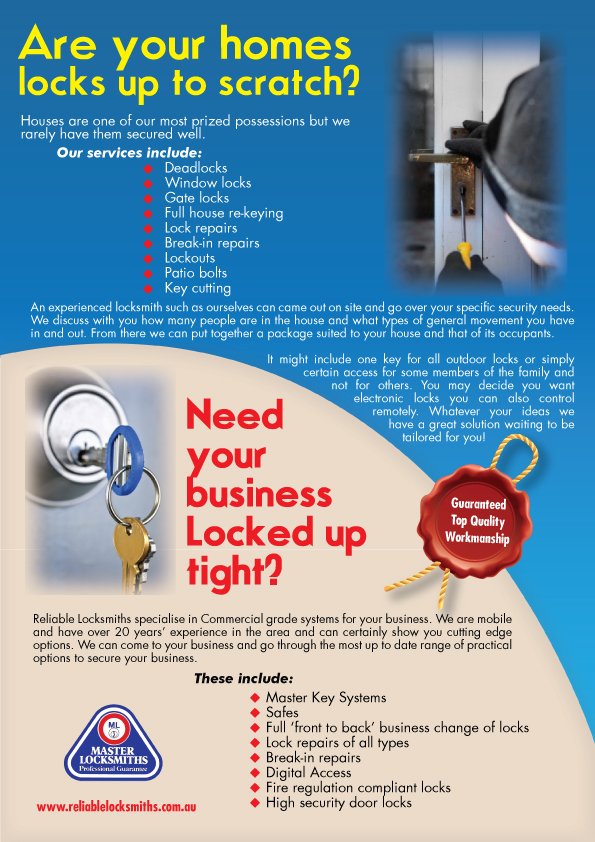Flyer Design by Impressive Solutions for reliable locksmiths | Design #1843766
