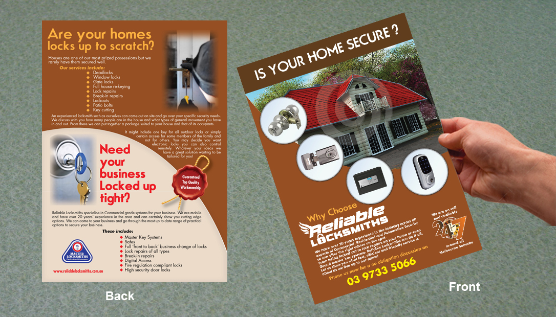 Flyer Design by Impressive Solutions for reliable locksmiths | Design #1843770
