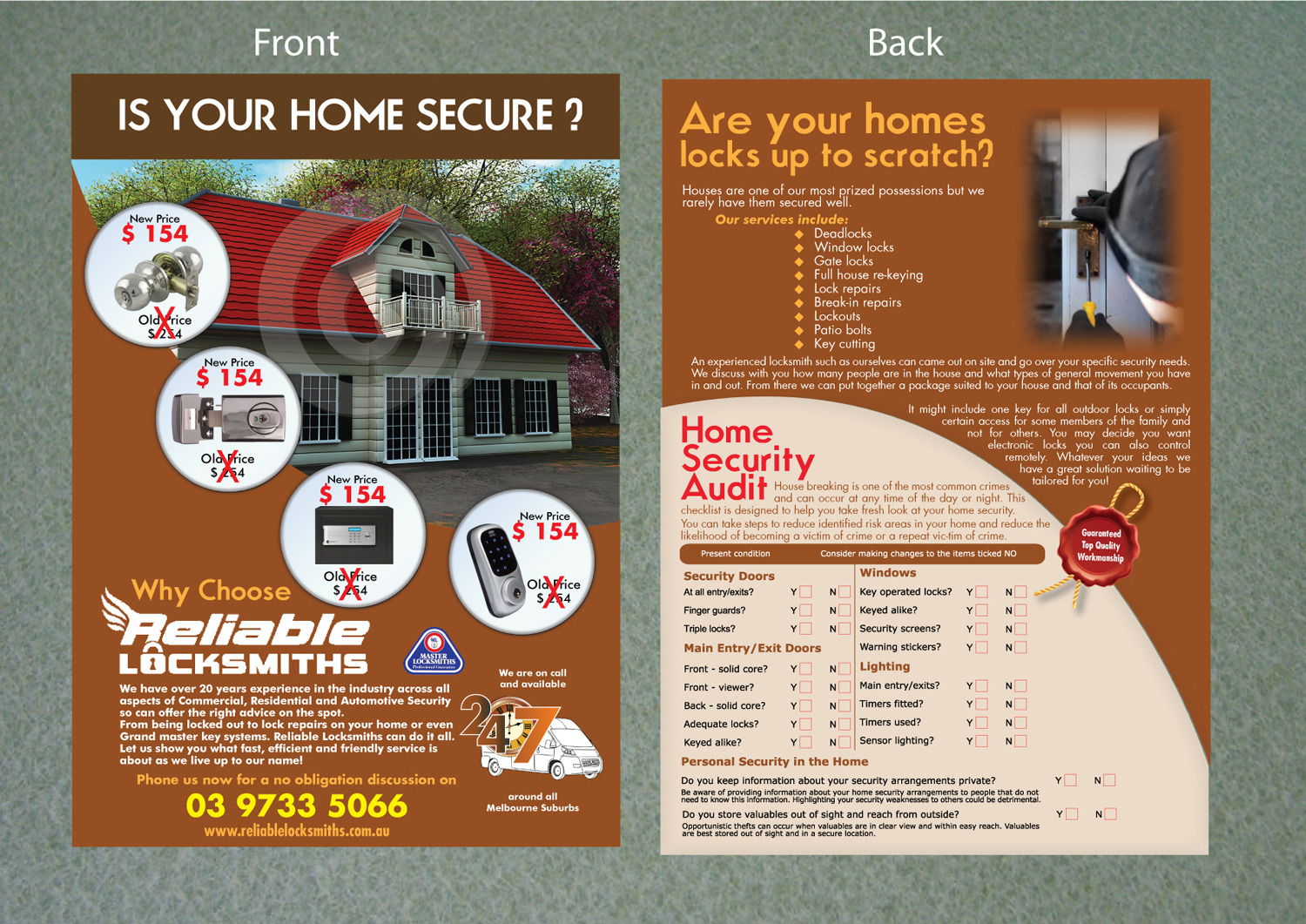 Flyer Design by Impressive Solutions for reliable locksmiths | Design #1874170