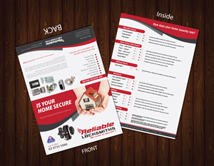 Diseño de Flyer por meet007 para reliable locksmiths | Diseño: #1844955