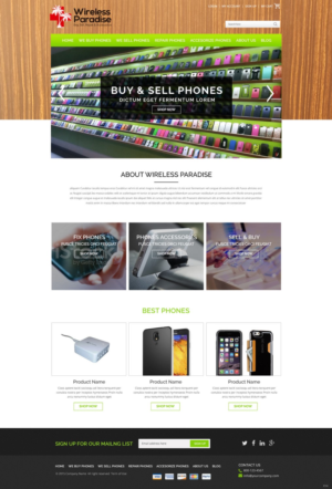 Web Design by pb for Wireless Paradise Franchising | Design: #7198768