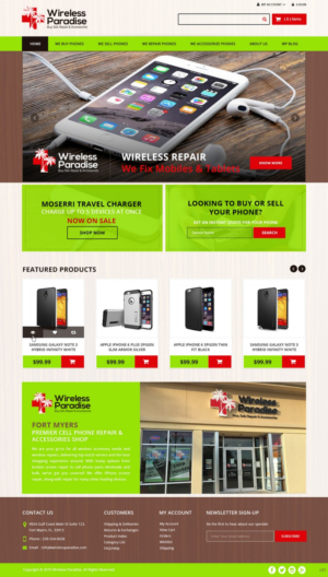 Web Design by pb for Wireless Paradise Franchising | Design: #7205213