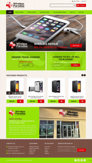 Web Design by pb for Wireless Paradise Franchising | Design: #7205214