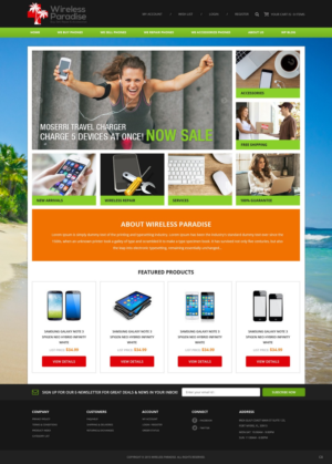 Web Design by pb for Wireless Paradise Franchising | Design: #7398668