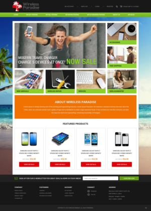 Web Design by pb for Wireless Paradise Franchising | Design: #7398671