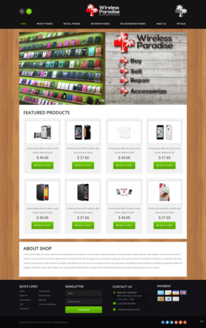 Web Design by pb for Wireless Paradise Franchising | Design: #7408946