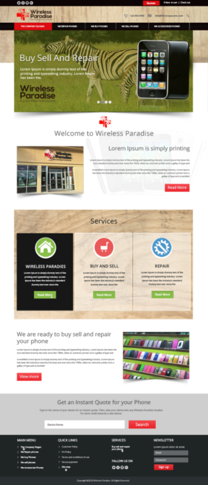 Web Design by debdesign for Wireless Paradise Franchising | Design: #7219508