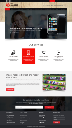 Web Design by debdesign for Wireless Paradise Franchising | Design: #7407693