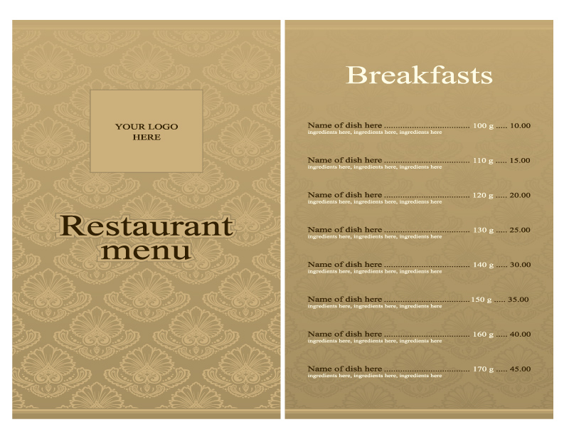 Menu Design by gracesia for this project | Design #1835382