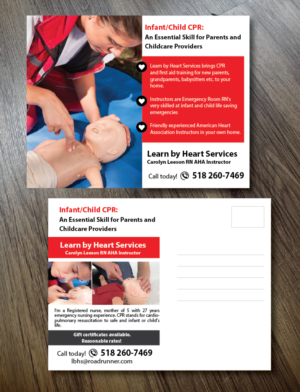 Postcard Design by alex989 for Learn by Heart Services | Design: #7213801